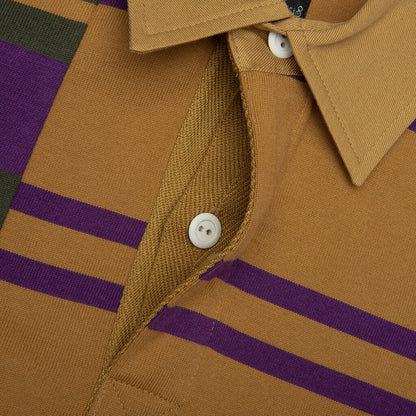 Rugger L/S Polo Shirt - Crazy Pattern Square