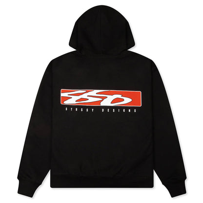 S Box Zip Hoodie - Black