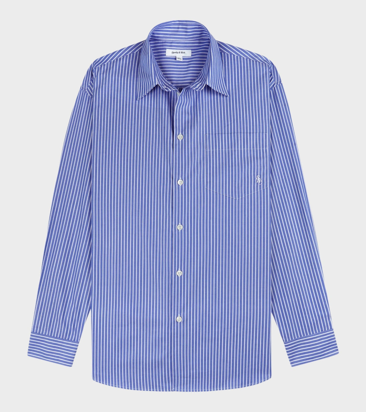 Oversized Shirt Blue Striped