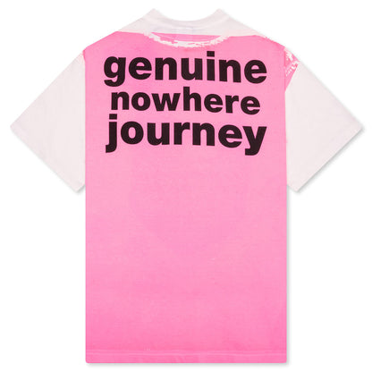 Saint M6 x Bape Handprint Genuine Nowhere Journey S/S Tee - White/Pink
