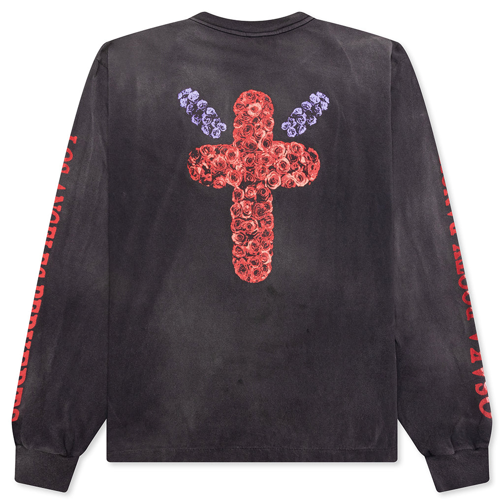 Saint Michael x Born x Raised Born Saint L/S Tee - Black