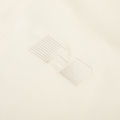Satin Chest Logo Camp Collar - Sand