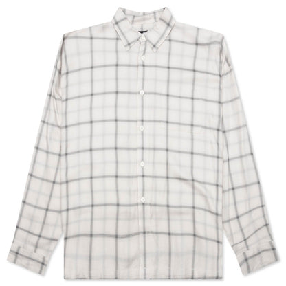 Shadow Plaid Rayon Shirt - Natural