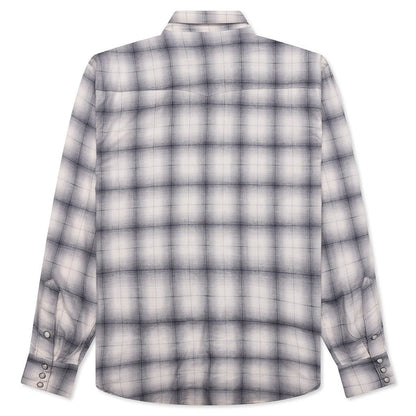 Shadow Plaid Western Shirt - Dusk