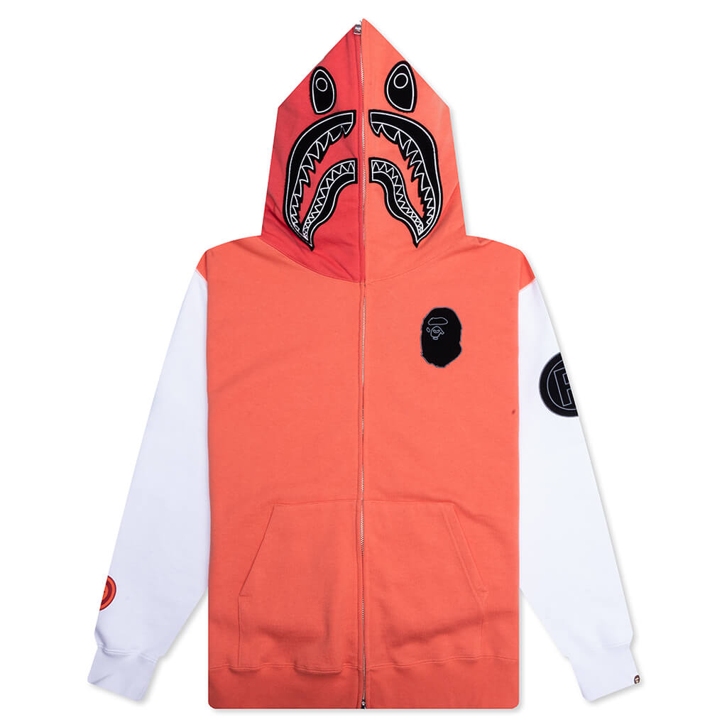 Shark Full Zip Hoodie Korea - Orange