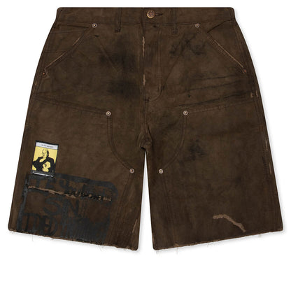Sinned 4 Nothing Waxed Canvas Double Knee Short - Brown