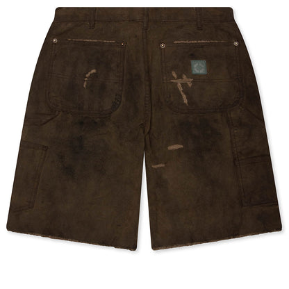 Sinned 4 Nothing Waxed Canvas Double Knee Short - Brown