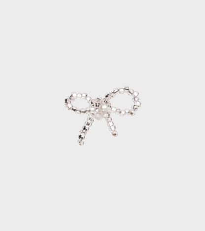 Mini Bow Ear Stick Silver
