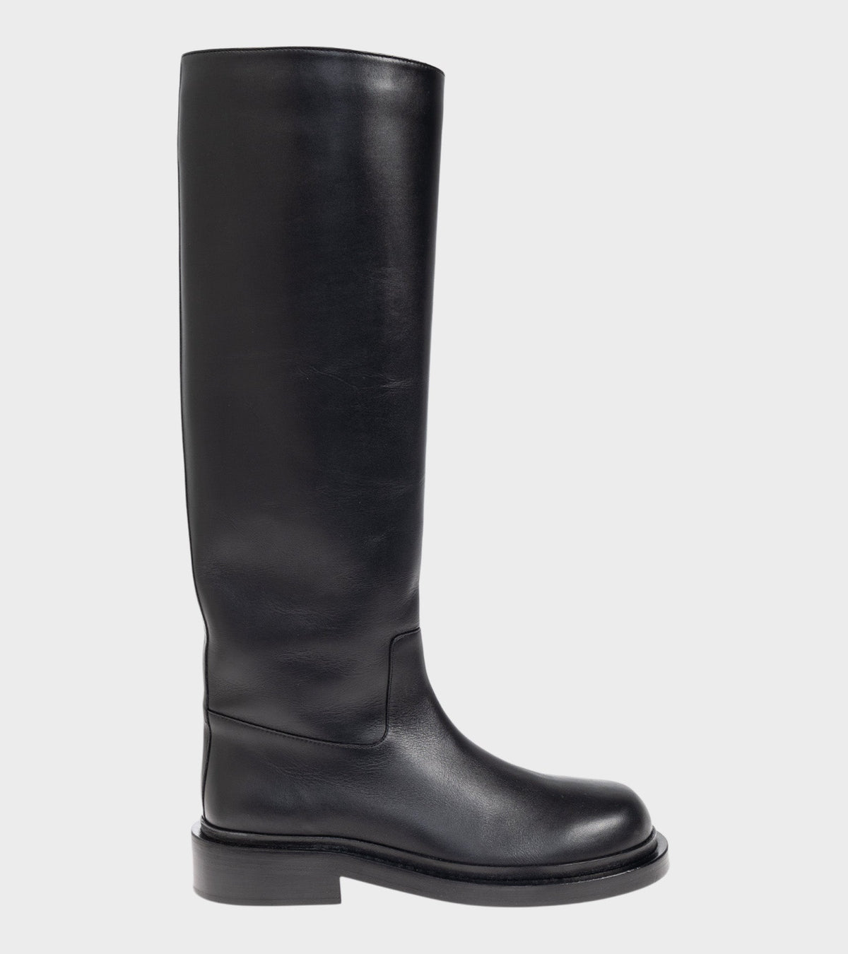 High Boot Semi Shiny Calf Leather Black