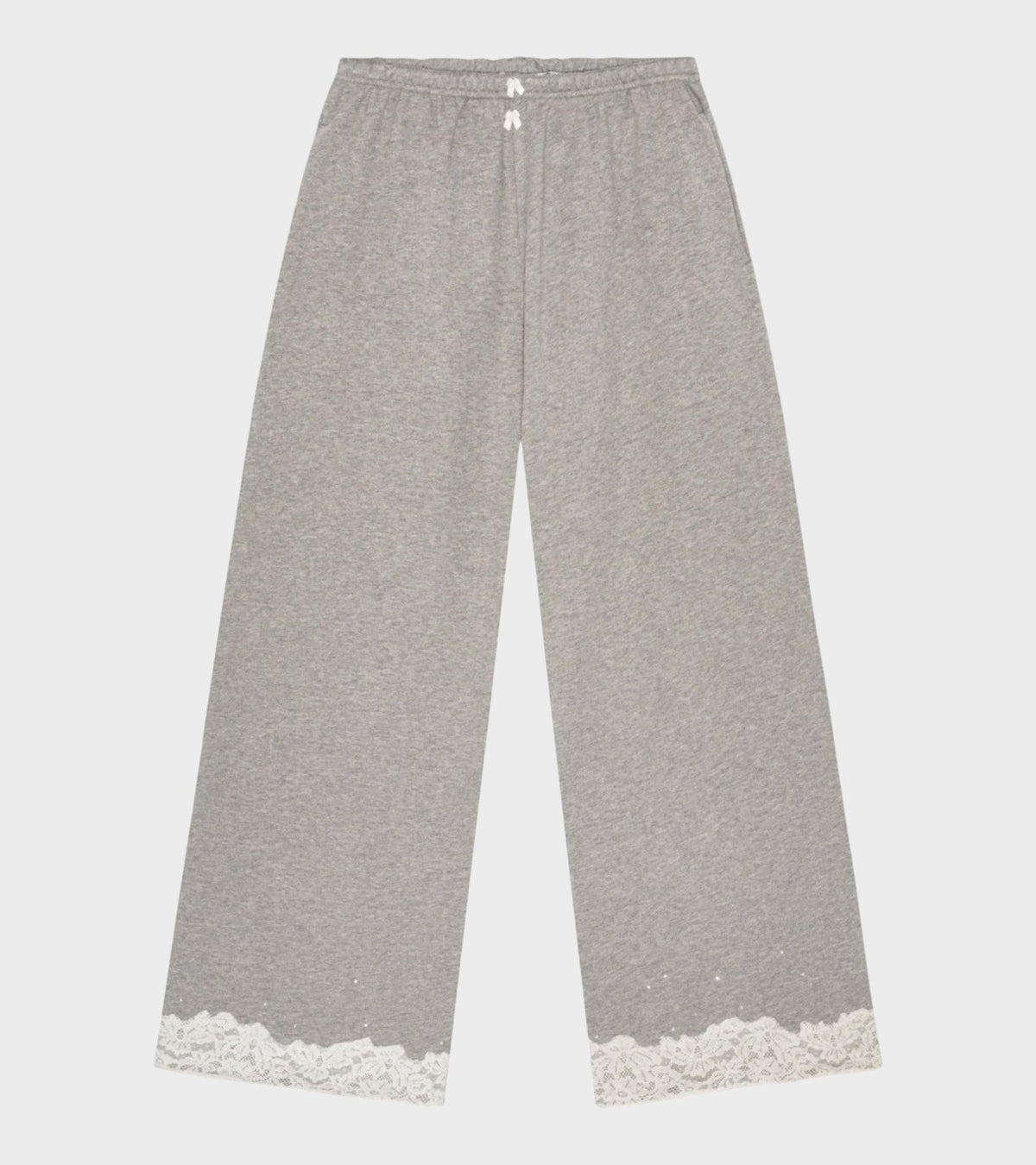Lace Sweatpants Light Grey Melange