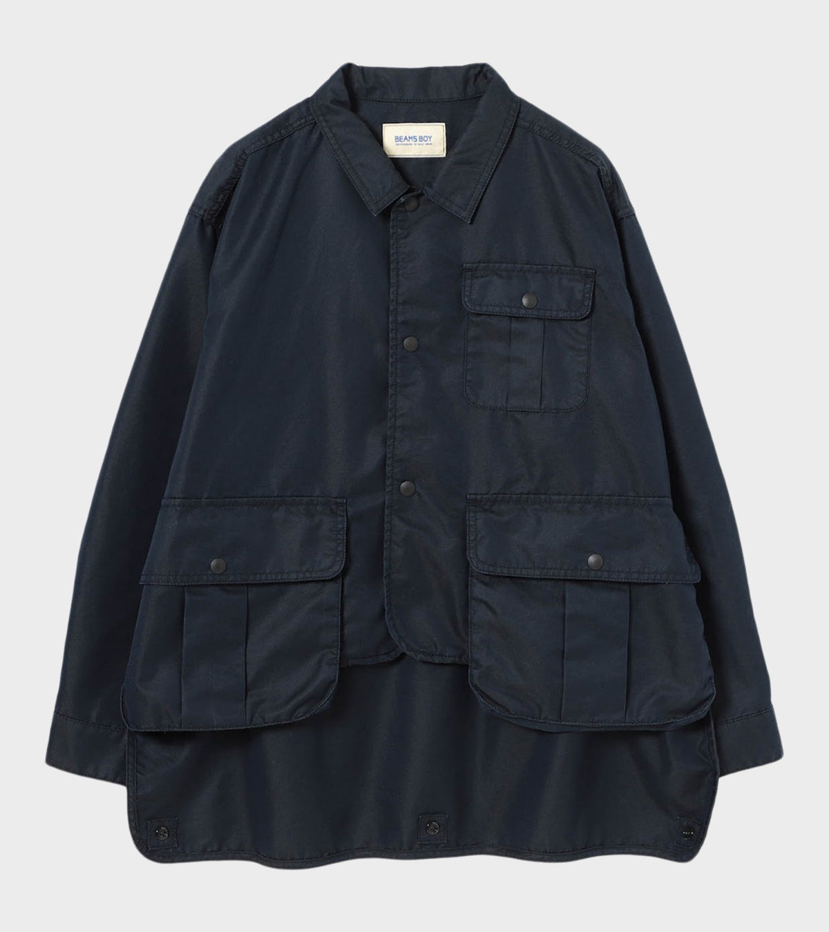 Chambray Short Fisherman Jacket Dark Navy