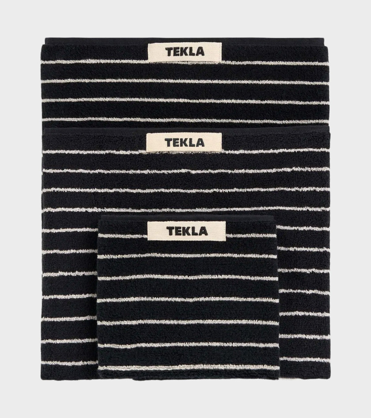 Guest Towel 30x50 Black Stripes