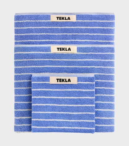 Guest Towel 30x50 Clear Blue Stripes