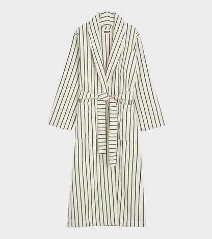 Classic Bathrobe Racing Green Stripes
