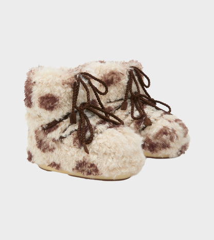 Moon Boot Icon Low Curly Cow Print