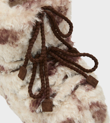 Moon Boot Icon Low Curly Cow Print