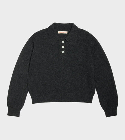 Edie Polo Shirt Charcoal Grey