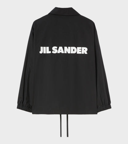 Dry Touch Cotton Poplin Logo Jacket Black
