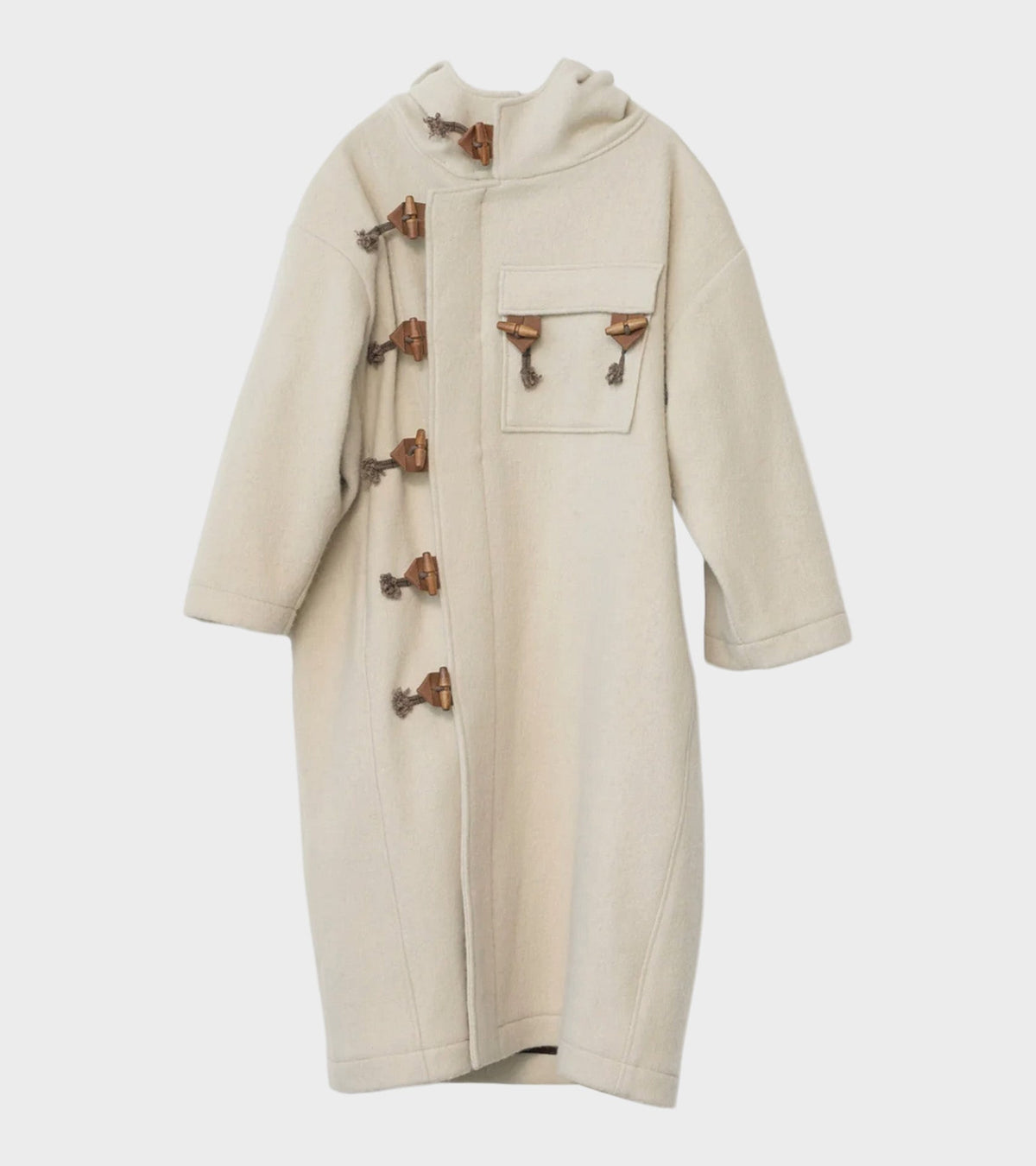 Klippan Boiled Wool Duffle Coat Oatmeal