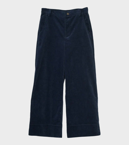 Corduroy Wide Pants Navy