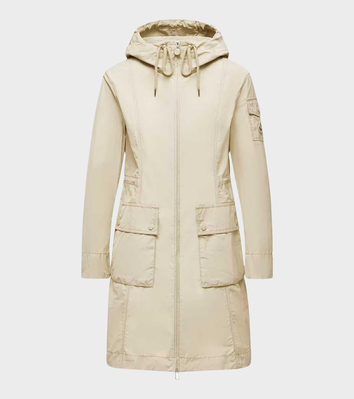 Laerte Hooded Parka Coat Light Beige
