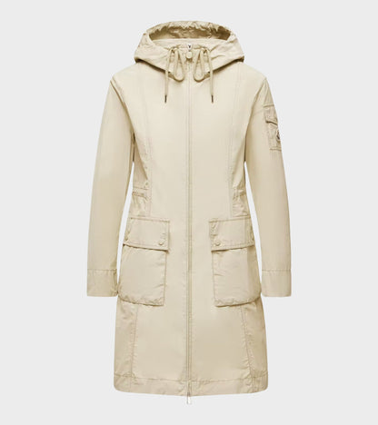Laerte Hooded Parka Coat Light Beige