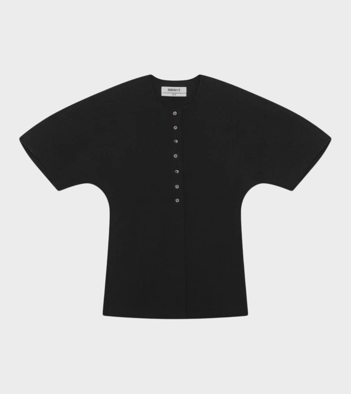 Lay3 Half-sleeve Blouse Black