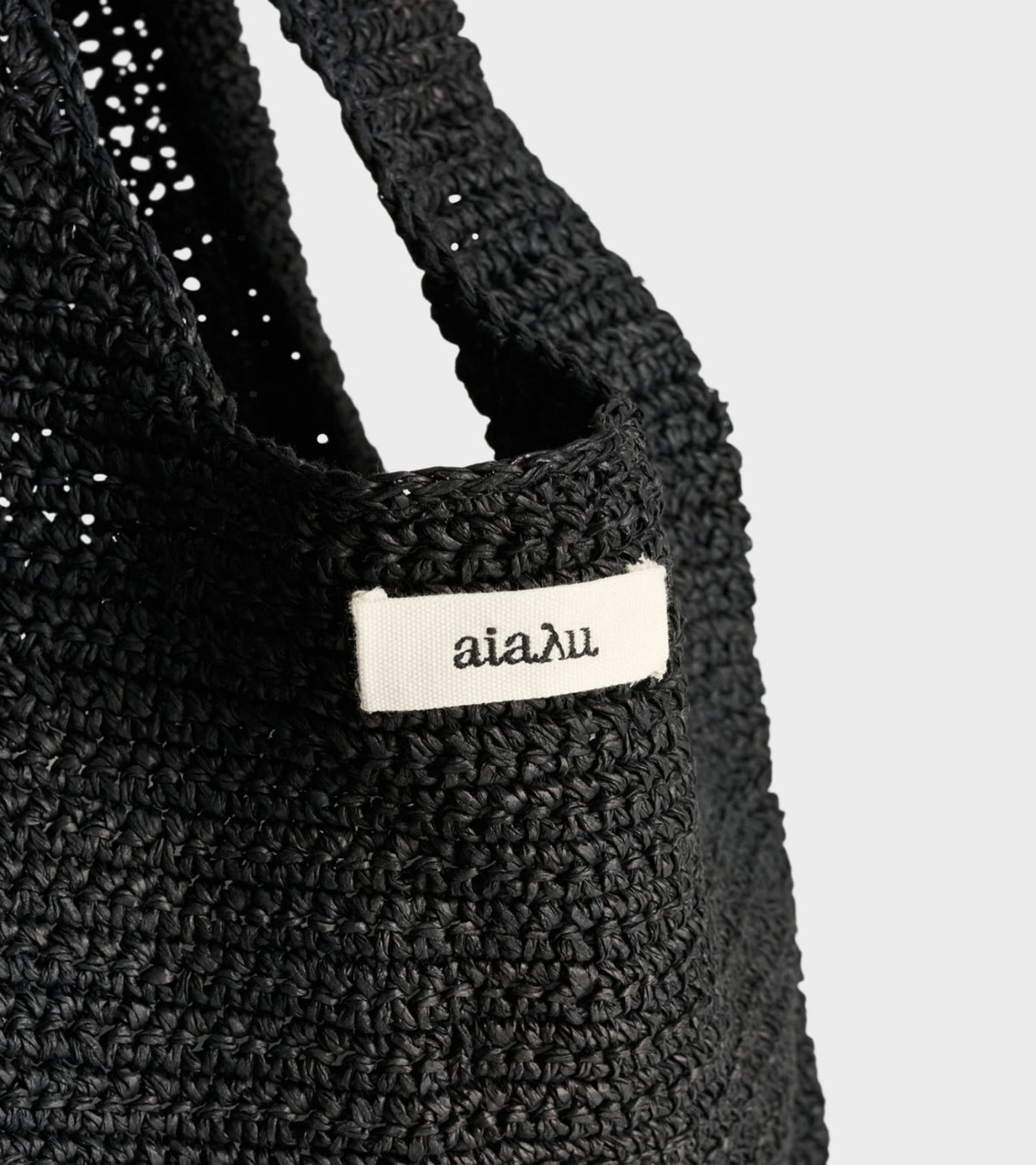 Sophia Straw Bag Small Black