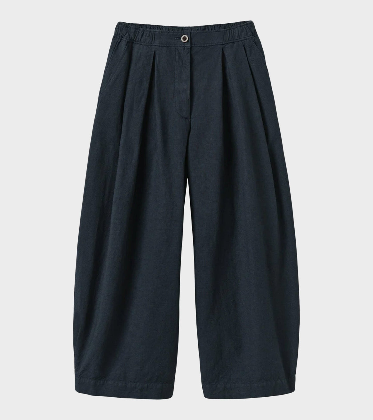 Micro Houndstooth Wide Leg Trousers Steel Blue