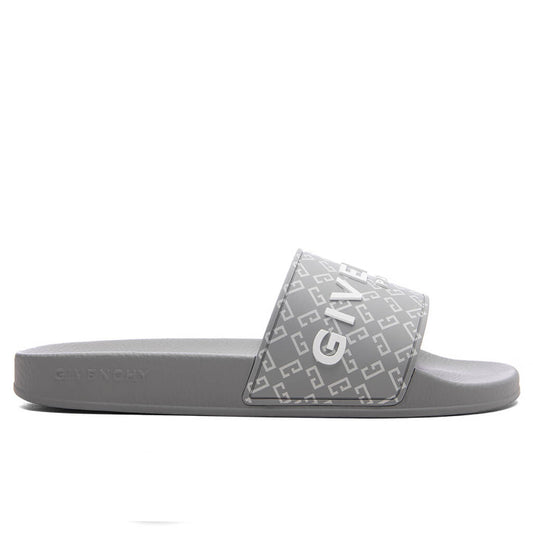 Slide Flat Sandals - Medium Grey