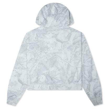 Snow Camo Eye Logo Zip-Up Hoodie - Washed White