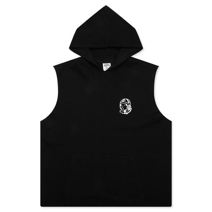 Space Sleeveless Hoodie - Black