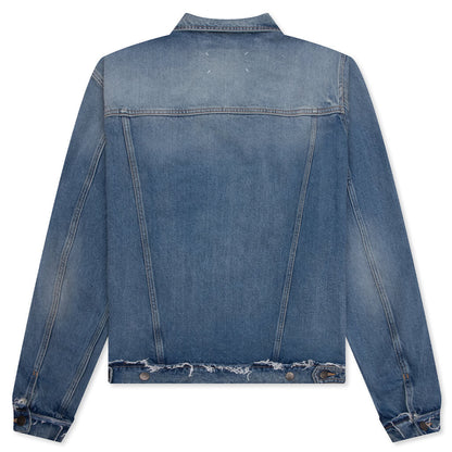 Denim Caban Jacket - Washed Blue