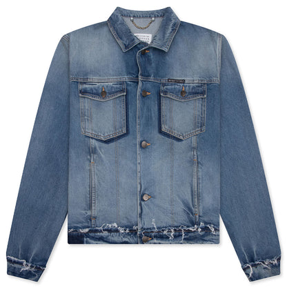 Denim Caban Jacket - Washed Blue