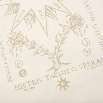 Reverse Cotton with Tarot Print T-Shirt - Ivory