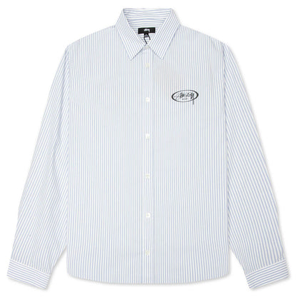 Standard L/S Shirt Logo - Blue Stripe