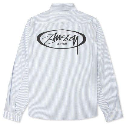 Standard L/S Shirt Logo - Blue Stripe