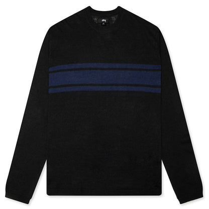 Lightweight Striped Sweater - Black