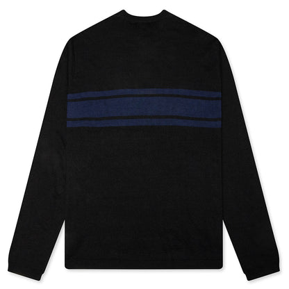 Lightweight Striped Sweater - Black