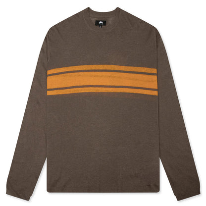 Lightweight Striped Sweater - Brown