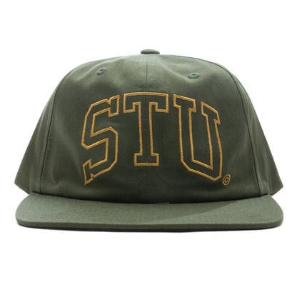 Mid Depth Stu Arch Strapback - Olive