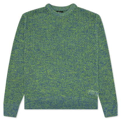 2 Tone Loose Gauge Sweater - Green