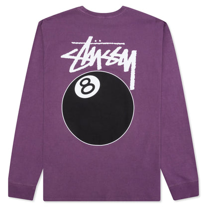 8 Ball Pigment Dyed L/S Tee - Purple