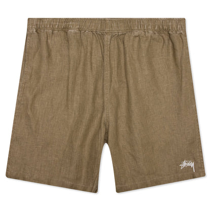 Boxy Linen Short - Olive