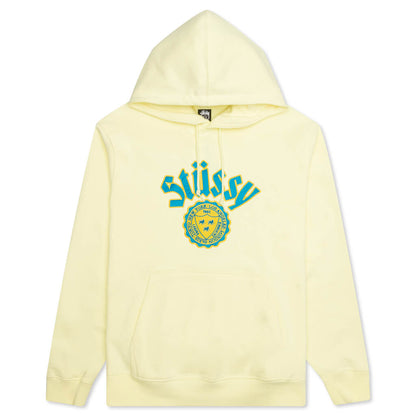 City Seal Applique Hoodie - Pale Yellow