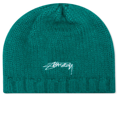 Fuzzy Ribbed Beanie - Teal