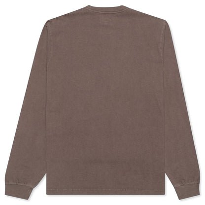 Stock Logo L/S Crew - Brown