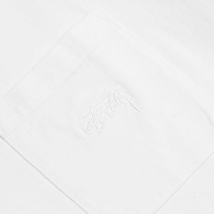 Stock Logo S/S Pocket Crew - White
