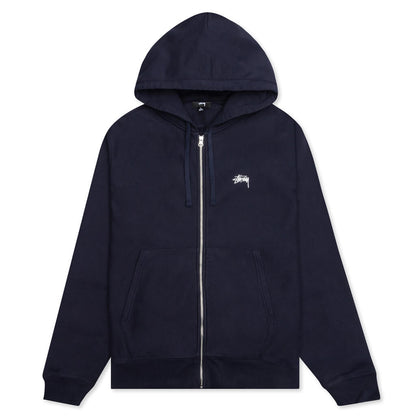 Stock Logo Zipper Hoodie - Navy