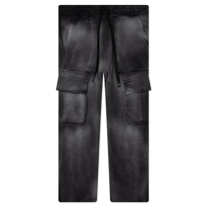 Sunfade Logo Cargo Sweatpant - Faded Black